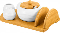 Набор для специй с сахарницей и салфетницей на подставке «Айсберг волны» - Фото 3