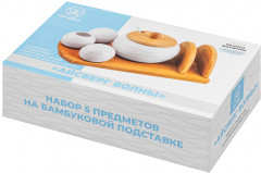 Набор для специй с сахарницей и салфетницей на подставке «Айсберг волны» - Фото 4