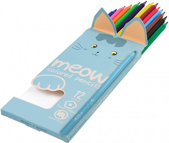 Набор карандашей цветных «Meow»