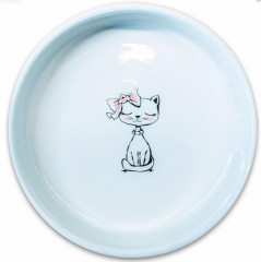 Миска керамическая «Кошка с бантиком» - Фото 1