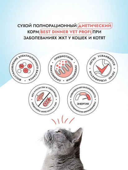 Корм для кошек диетический при нарушениях пищеварения