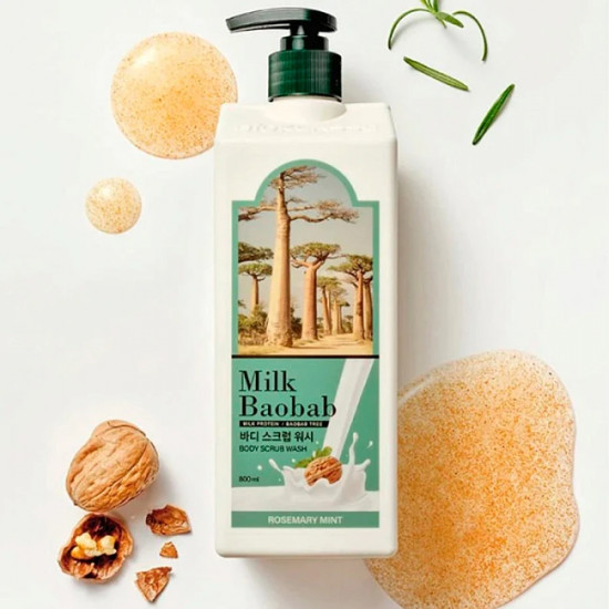 Гель для душа отшелушивающий «Body Scrub Wash Rosemary Mint»