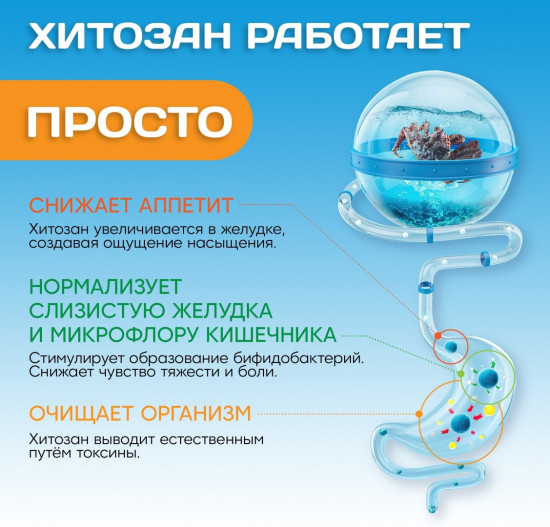Капсулы для снижения веса «Хитозан 85%»